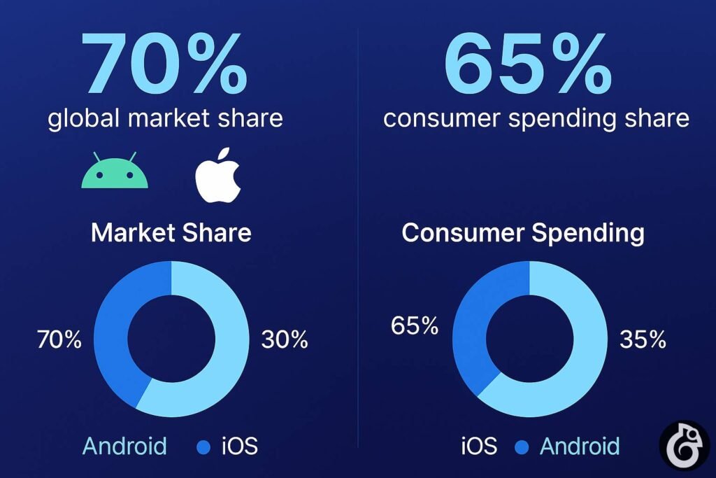 iOS vs Android App Development Market Shares
