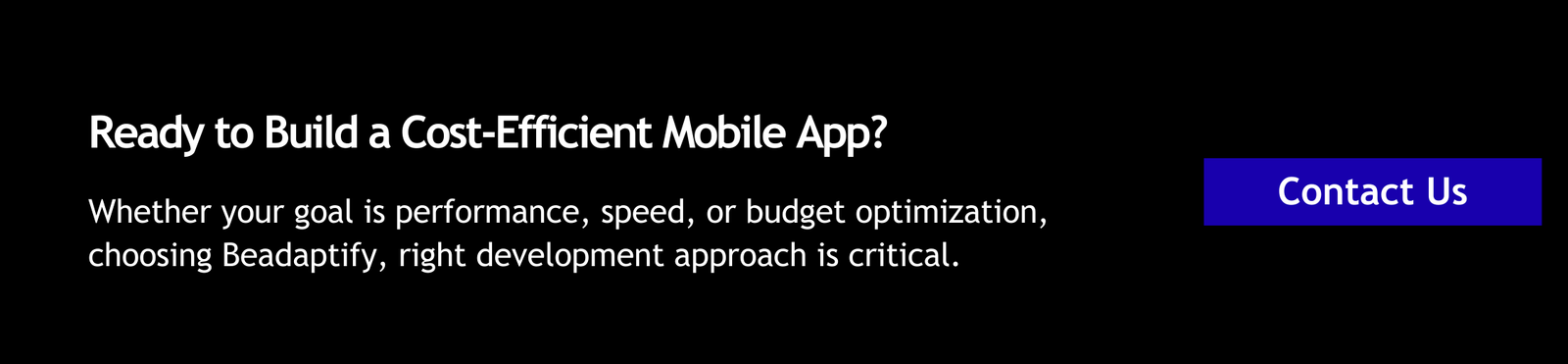 Ready to Build a Cost-Efficient Mobile App