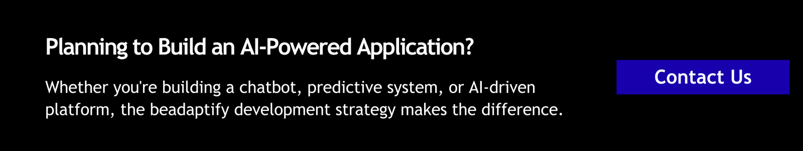Planning to Build an AI-Powered Application