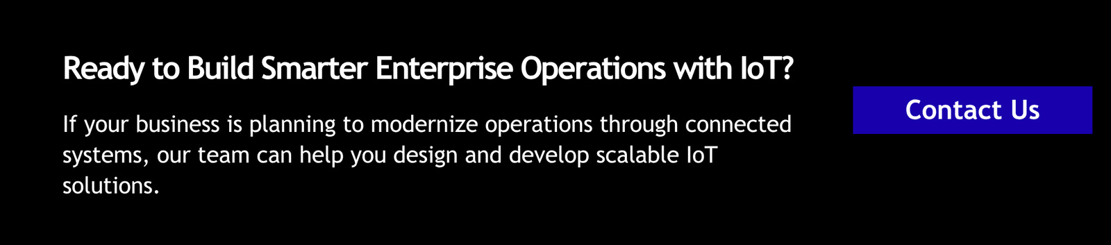 Ready to Build Smarter Enterprise Operations with IoT