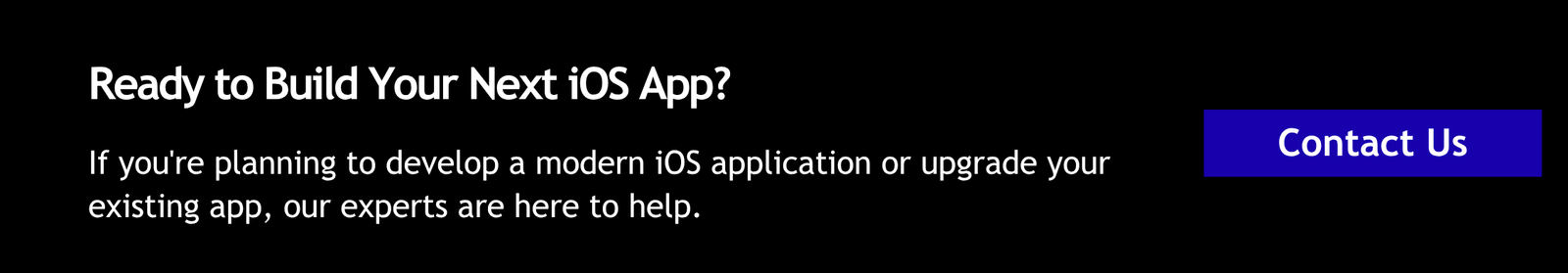 Ready to Build Your Next iOS App