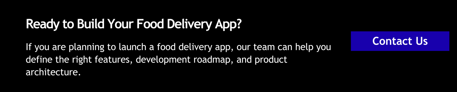 Ready to Build Your Food Delivery App
