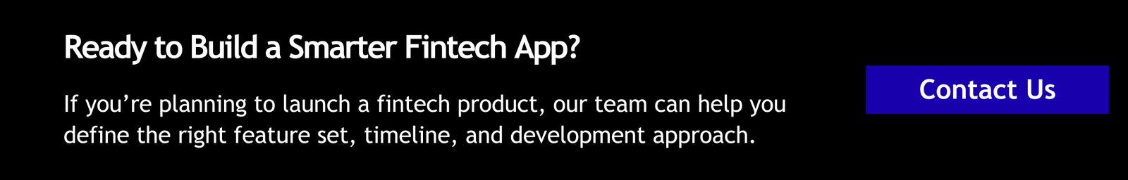 Ready to Build a Smarter Fintech App