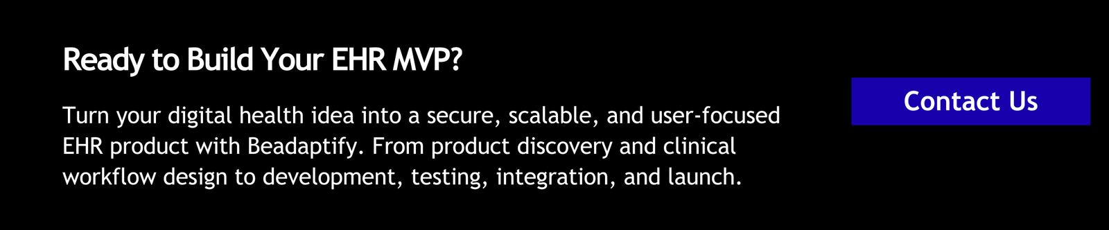 Ready to Build Your EHR MVP