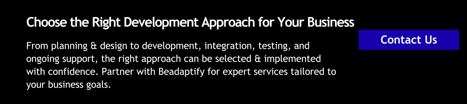Choose the Right Development Approach for Your Business