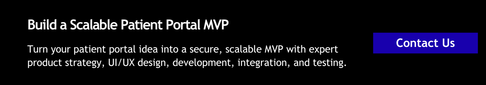 Build a Scalable Patient Portal MVP